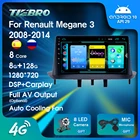 Автомагнитола для Renault Megane 3 Fluence 2008-2014 2 Din Android10.0 без DVD стерео автоаудио автомобильный мультимедийный плеер IPS экран IGO