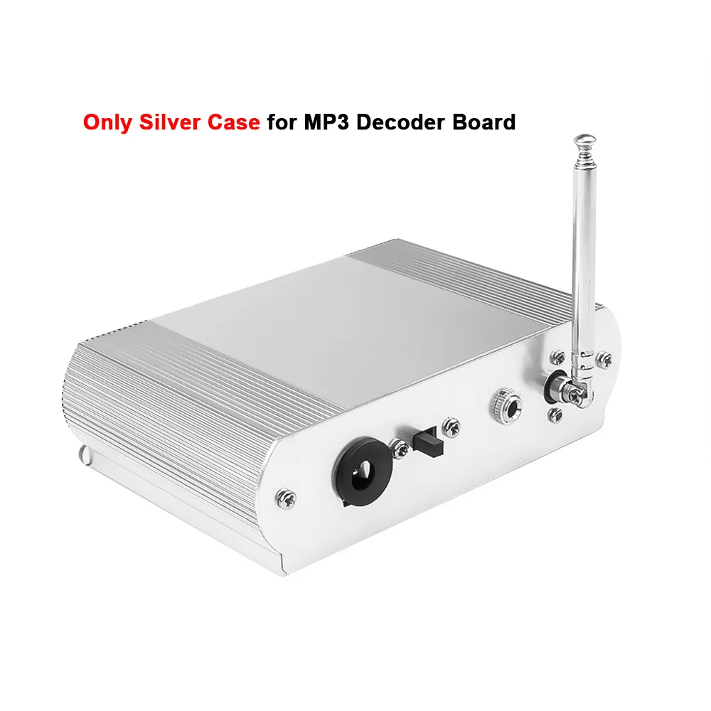 only Silver Case Цветной экран, 5 В, MP3 декодер, плата записи, кардридер, 12 В, Bluetooth модуль, аудио аксессуары, громкая связь с микрофоном, FM, TF, USB, AUX - Цвет: only Silver Case
