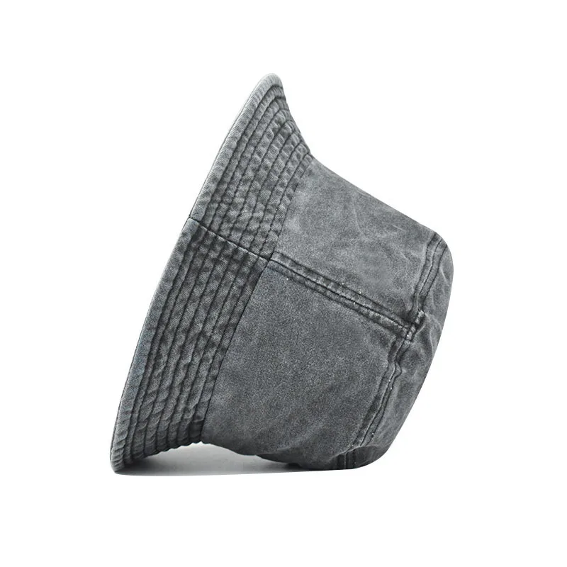 Панама Мужская/женская джинсовая Складная с широкими полями однотонная