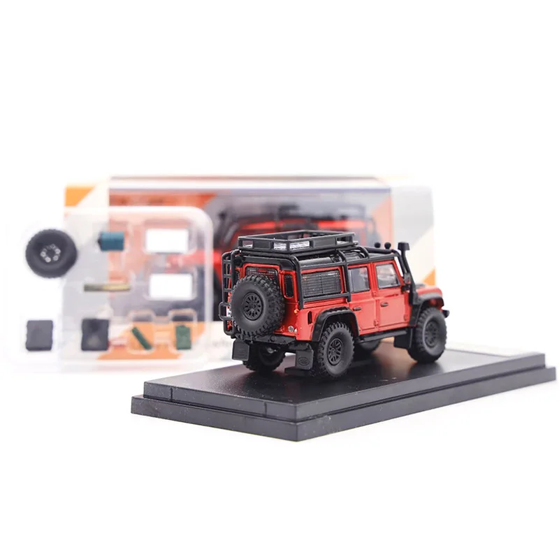 Мастер 1/64 LR Defender 110 Big wheels SUV с чемоданом литые модели игрушек автомобили подарки