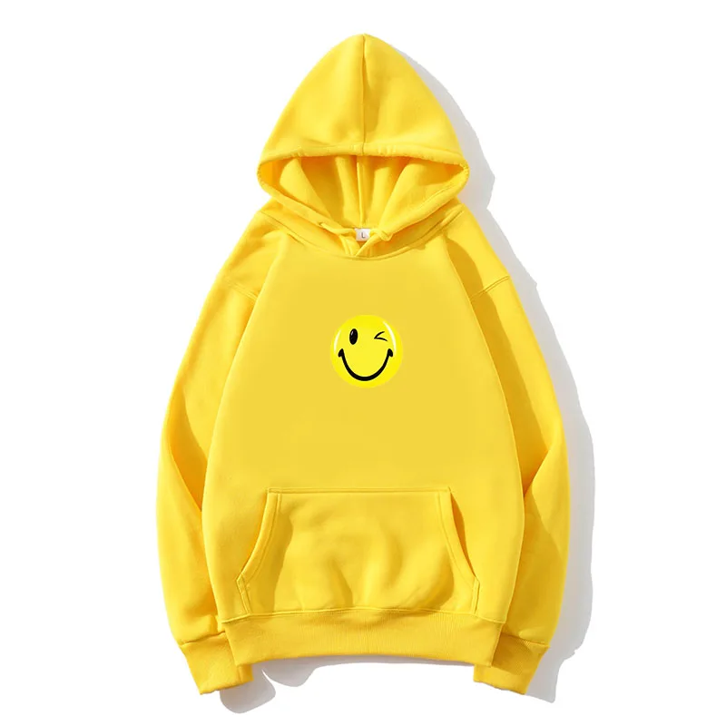 

Cartoon smiling face fairy friend hoodie spring and autumn leisure hoodie l animation oversized loose sweatshirt of the same sty