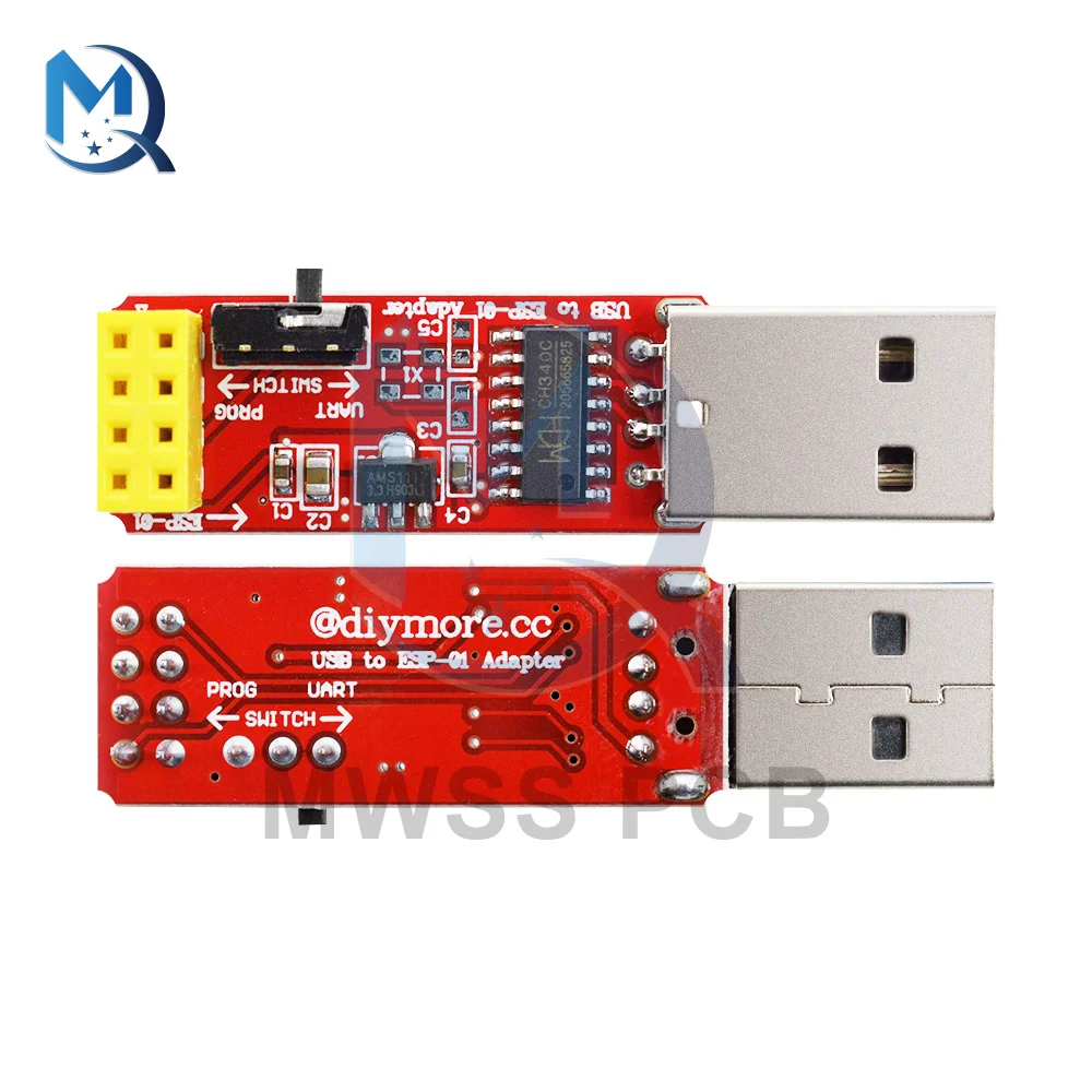 Плата-адаптер USB 3 В для ESP8266 ESP-01/01S плата Wi-Fi с драйвером CH340 в TTL последовательная