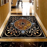 custom self adhesive floor wallpaper 3d hand painted classical pattern marble floor mural living room hotel luxury tile stickers