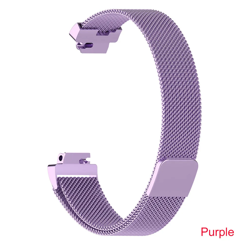 Фиолетовый Essidi Миланский ремешок для Fitbit inspire HR умный Браслет магнитный ремешок из нержавеющей стали застежка для Fitbit inspire - Цвет: Фиолетовый