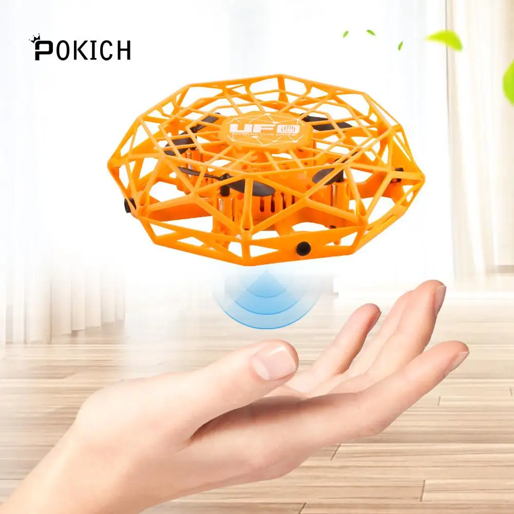 Мини индукционный вертолет UFO RC Дрон вращающийся на 360 ° умный для детей игрушки