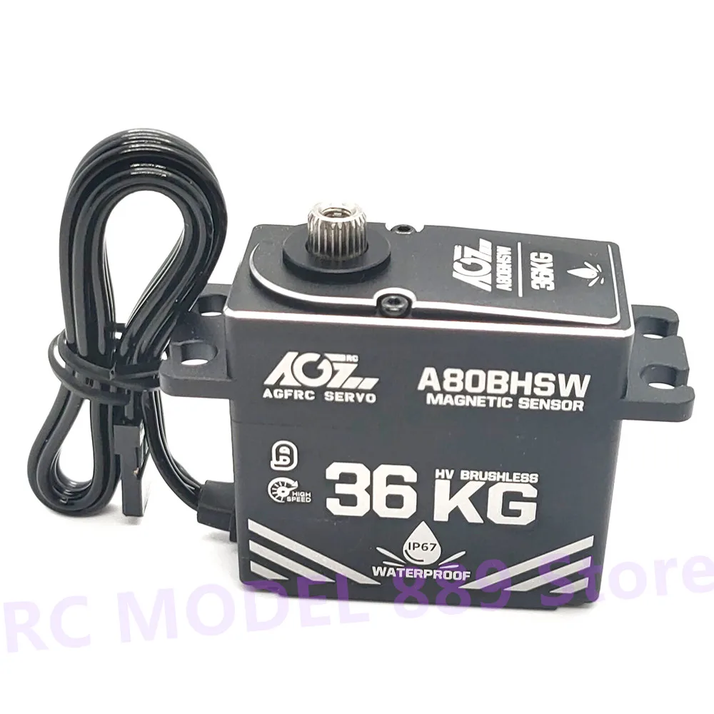 Сервопривод руля AGFRC A80BHSW HV бесщеточный с крутящим моментом 36 кг