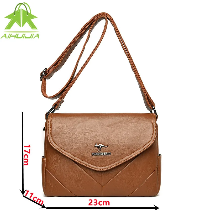 

Fashion Embroidery Thread Female Handbags High Quality PU Leather Shoulder Bag for Women 2021 Luxury Simplicity Messenger Bag