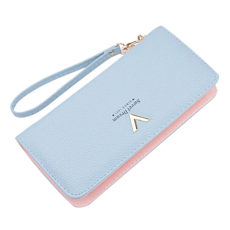 Новинка 2021 женские кошельки кожаные Женский Длинный кошелек на молнии женский