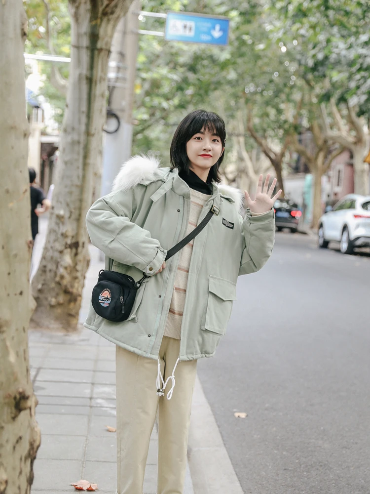

2021 New Ladies' Down Cotton Jacket Women'S Short Winter Loose Bread Coat Student Korean Version