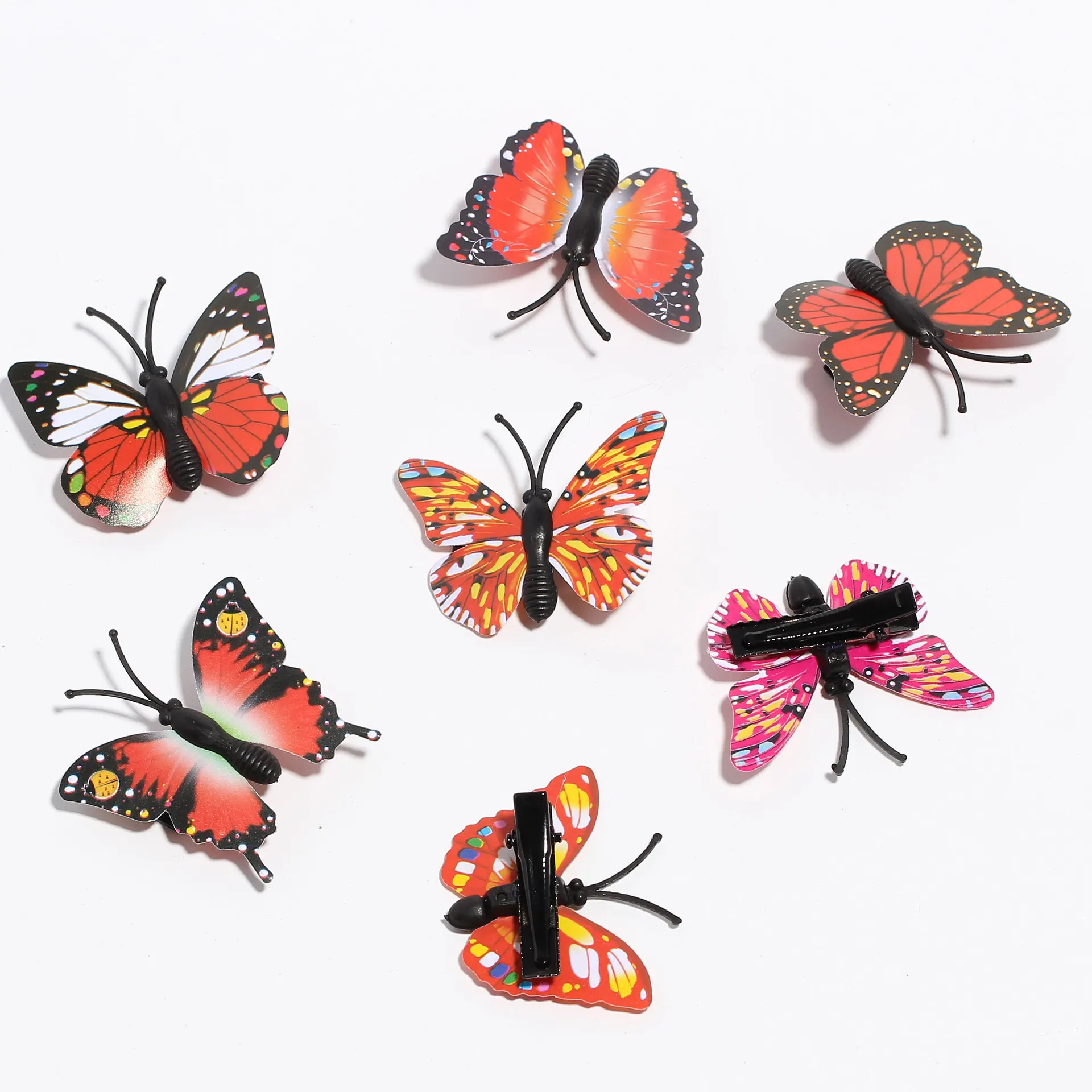 Модные заколки для волос в виде бабочек карамельных цветов женщин маленьких