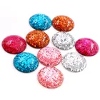 10 шт, 25 мм, Bright Wafer Mixed Color Flat Back Resin Cabochons Cameo Fit с фокусным расстоянием 25 мм Cabochons Cameo Tray Setting Bracelet