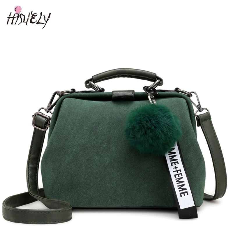 

New Arrival Shell Bag Women Leather Handbags Fashion Hairball Messenger Bags Bolsa Feminina Shoulder Bags Ladies Tote Sac A Main