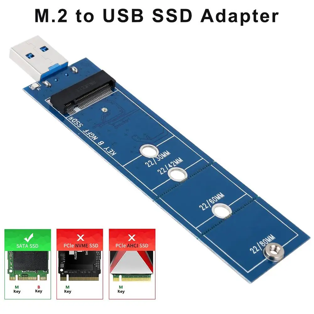 Переходник M.2 на USB B Key адаптер SSD 3 0 Plug And Play M2 накопитель конвертер NGFF|Адаптеры