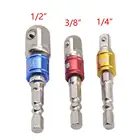 Переходник для розеток из хромованадиевой стали, шестигранный хвостовик на 14 дюйма, 38 дюйма, 12 дюйма, удлинитель для сверл, отвертка, электрические сверлильные головки, 1 шт.