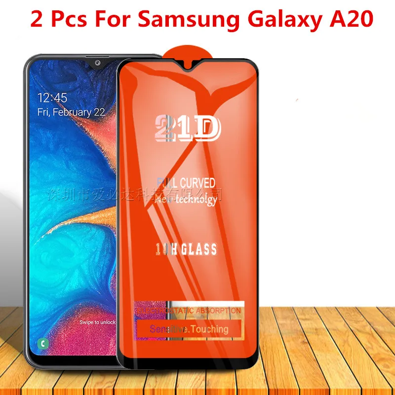 

2 шт. изогнутое закаленное стекло для Samsung Galaxy A20 полное покрытие 11H защитная пленка Защита экрана для Samsung Galaxy a20