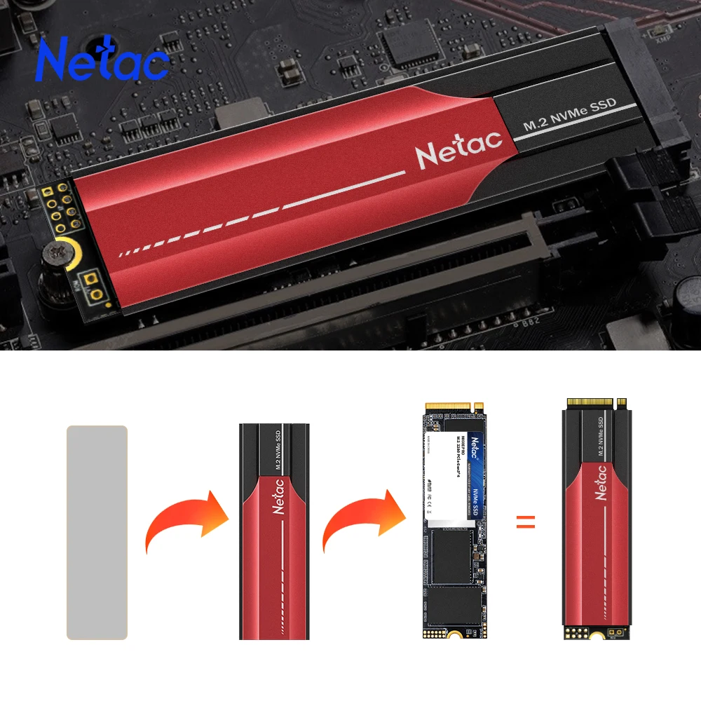 Внутренний жесткий диск Netac M.2 NVMe SSD 1 ТБ PCIe 3500 Мбит/с M2 2280 250 ГБ 500 | Компьютеры и офис