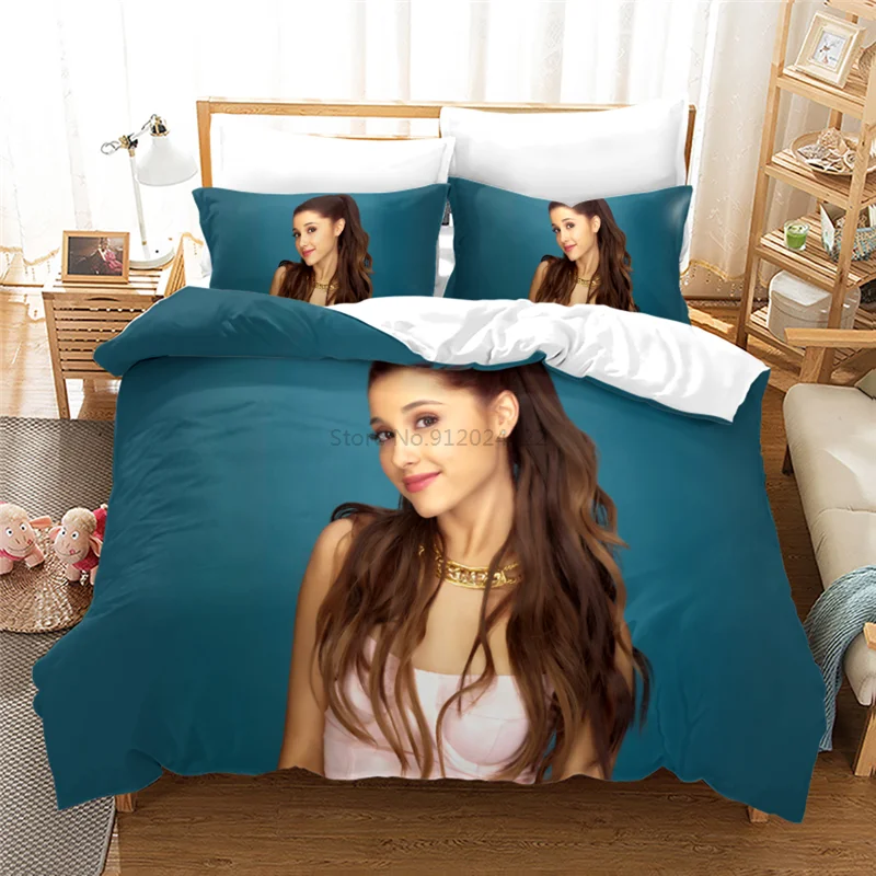 

Home Textile Ariana Grande Singler Printed 3d Bedding Set Bed Linen Bedclothes Duvet Cover Set Pillowcase 2/3pcs Queen King Size