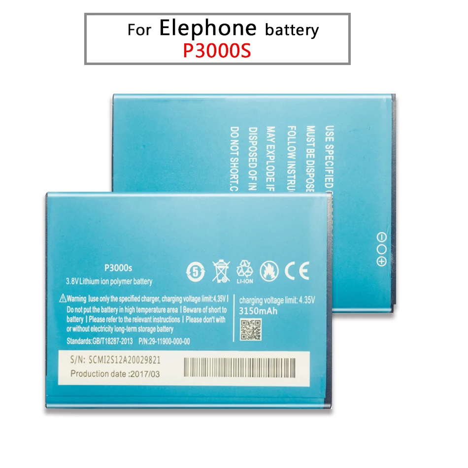 Для Elephone P3000s P3000 перезаряжаемый мощный литий полимерный аккумулятор для 3150mAh