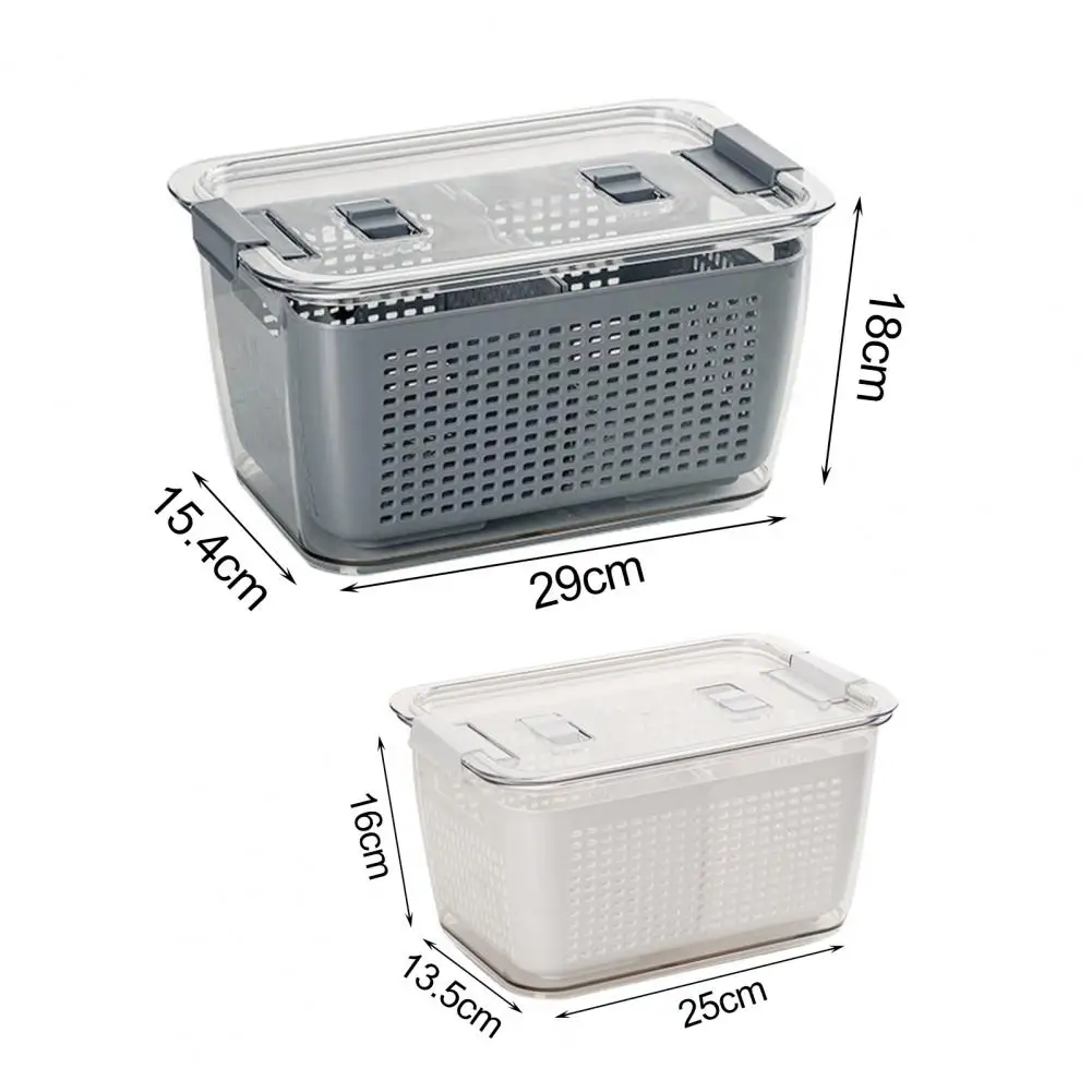 

Drain Box Multifunctional Non-deformable Plastic Vegetable Fruit Storage Containers for Refrigerator