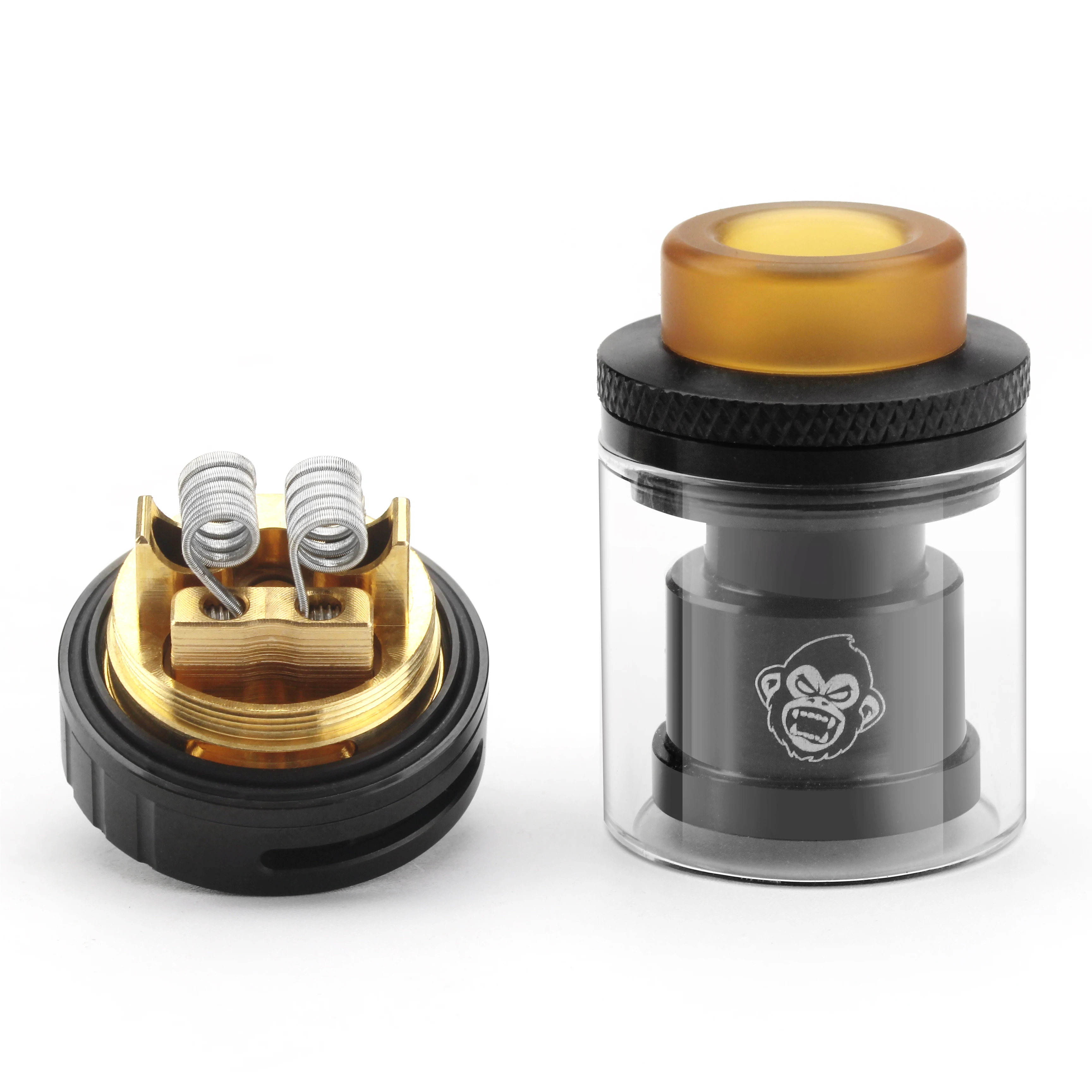 Атомайзер Coil Father SS RTA двойной 24 мм 3 мл стеклянная колба с верхней крышкой