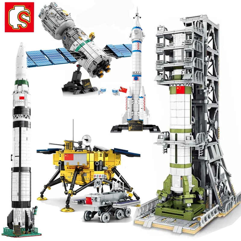 SEMBO City Space Rocket Lunar Lander космический корабль модель космического аппарата