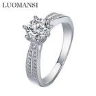 Luomansi реальный 123CT D Цвет Муассанит серебряное кольцо прошло тест бриллианта S925 изысканные ювелирные изделия Свадебная вечеринка подарок любимому