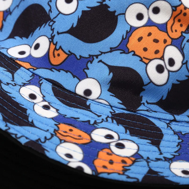 

New Summer Fisherman Hat Reversible Cartoon Bucket Hats For Men Street Hip Hop Bucket Cap Vintage Printed Women Fishing Hat