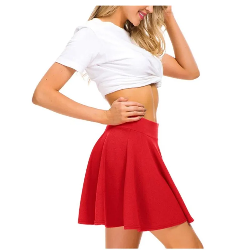 Женская плиссированная юбка с высокой талией в Корейском стиле