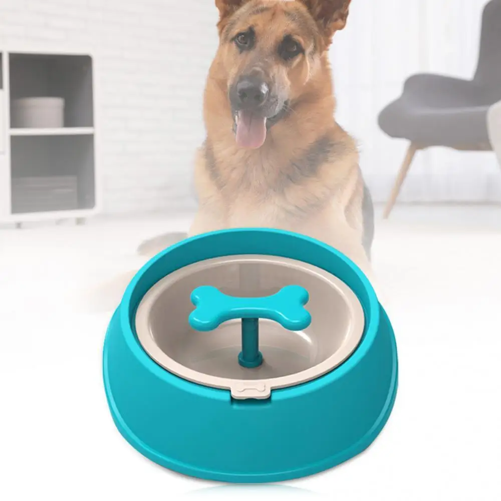 

70% Dropshipping!!Dog Puppy Slow Eating Training Bowl Rotating Bone Design Pet Food Feeding Feeder