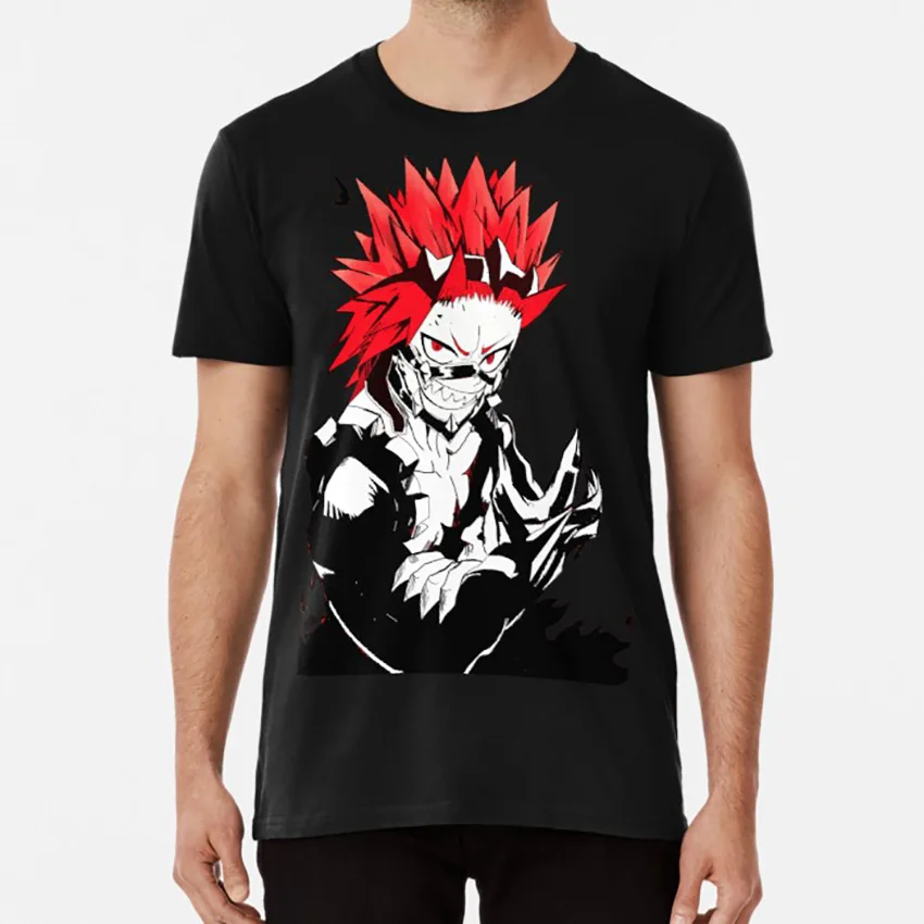 Красная футболка райот eijirou kirishima red katsuki bakugou shouto todoroki shoto bakugo all might izuku|Мужские