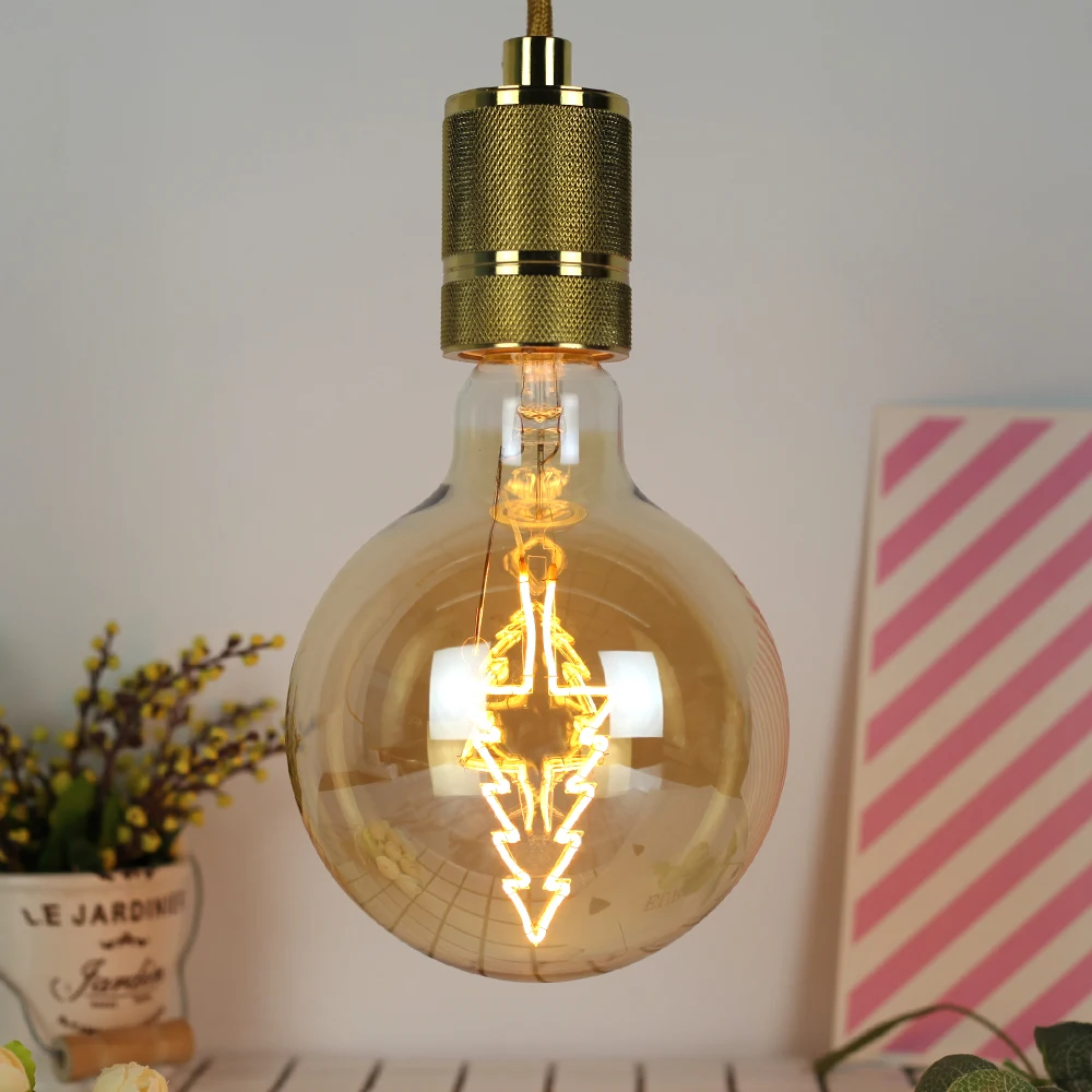 

TIANFAN Led Bulb Vintage Light Bulb G125 Big Globe Chrsitmas Tree Led 4W Dimmable Table Lamp Decorative Bulb 110V 220V