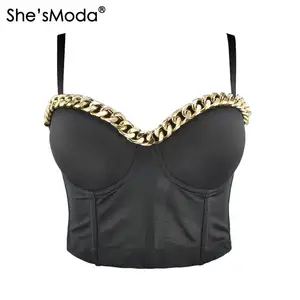 She'sModa роскошный бисер с перьями бюстье пуш-ап ночной клуб Bralette женский цветочный бюстгальтер укороченный Топ жилет корсет размера плюс
