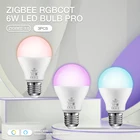 Светодиодная лампа Zigbee 3,0G opto RGBCCT 6 Вт, 3 шт., светодиодная лампа Pro E26 E27, меняющая цвет для украшения помещений, спальни, гостиной, кухни