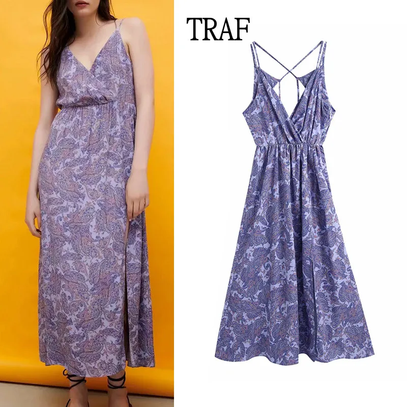 

Платье женское с V-образным вырезом, без рукавов, с открытой спиной