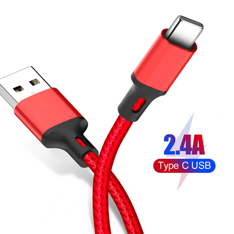 USB кабель для Samsung S10/Huawei P30 Pro 1 м 2 4 А|Кабели мобильных телефонов| |