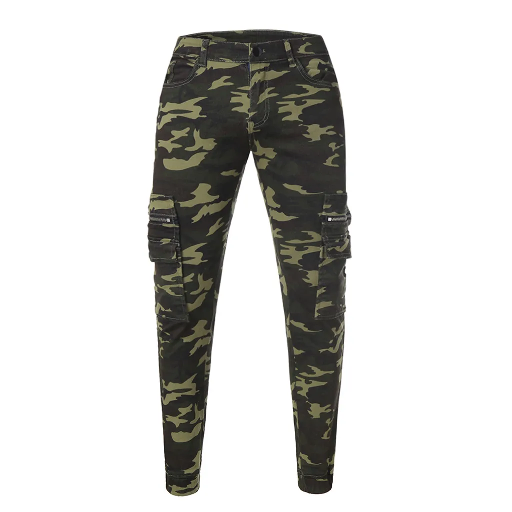

Fashion Men's Sport Jogging Cargo Pocket Camouflage Pant Casual Loose Jeans Pant Gyms Fitness Joggers Sweatpants