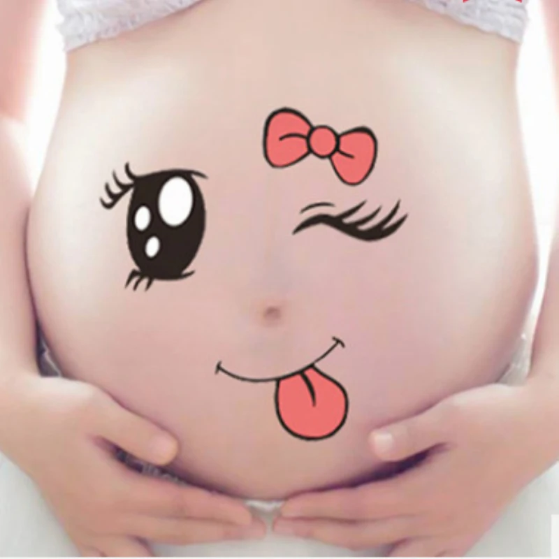 Новинка 2018 10 шт./лот Симпатичные реквизиты для фотосъемки беременных 3D живот