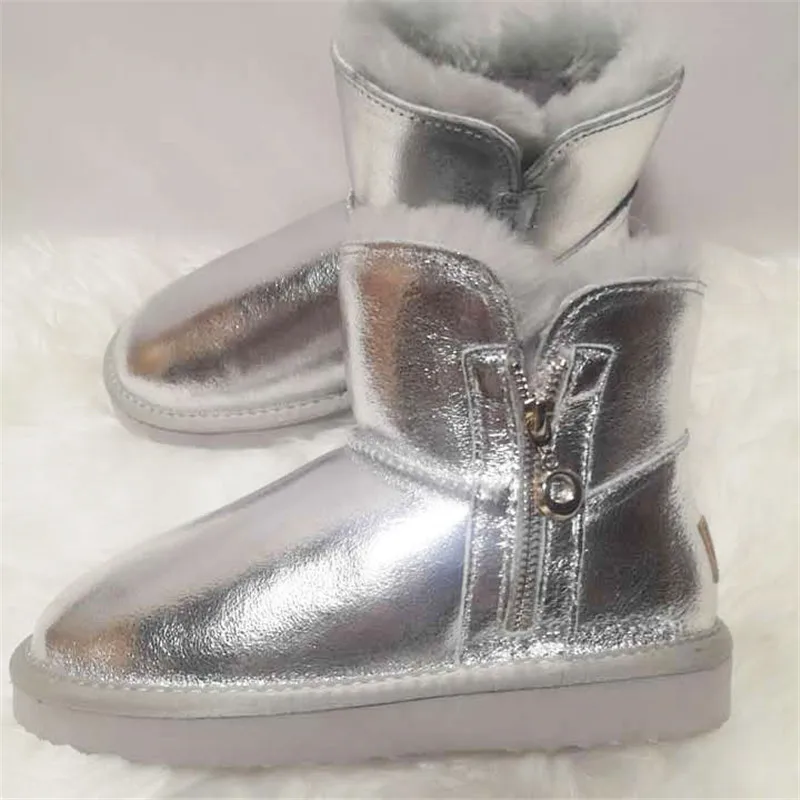 Женские Водонепроницаемые ботинки из натуральной кожи на плоской подошве | Обувь