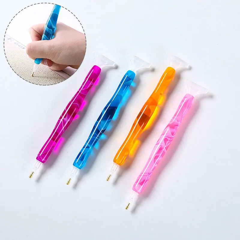 

5D Resin Diamond Painting Pen Point Drill Pens Anti-Slip Diamond Painting Tool Cross Stitch Embroidery DIY Craft Accessories