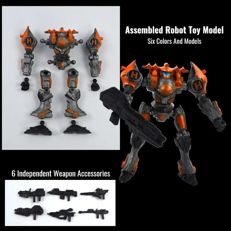 2 Pcs/Set DIY Model kit Assembled Robot Toys Movable Joints Variety Of Armor Warrior Mechanical For Children Boys | Игрушки и хобби