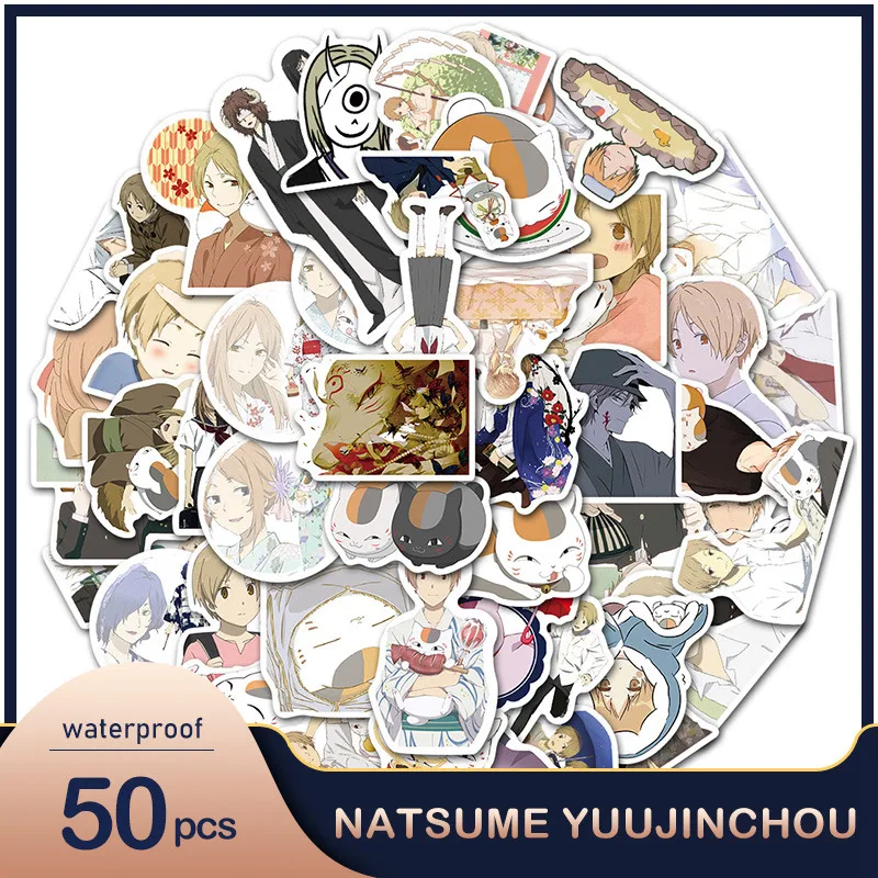 

50 Pcs/Set Japanese Anime Natsume Yuujinchou Stickers For Fridge Luggage Laptop Skateboard Bicycle Cute Cartoon Stickes