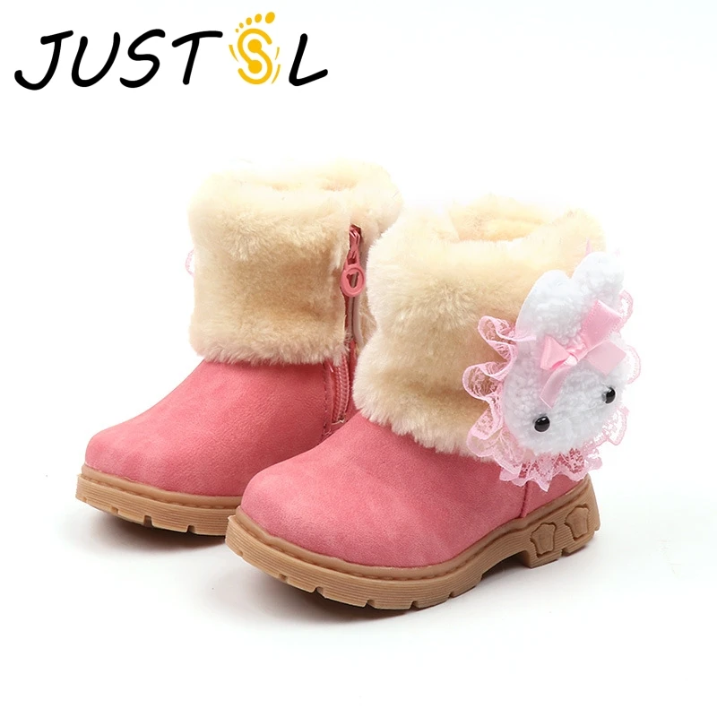 JUSTSL/новые зимние детские ботинки Хлопковые короткие для маленьких девочек и