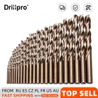 Набор кобальтовых твист-сверл Drillpro, 25 шт., 1-13 мм, HSS-Co M35, для сверления металла, дерева, высокая твердость, высокая износостойкость