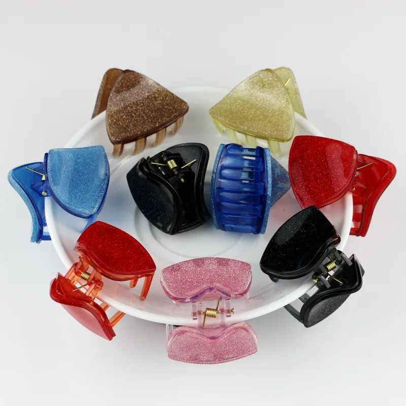 

Size 44mm*39mm Star light flashes Hair Claws hairpins of 2020 triangle hair clips for women Fashion Headwear of hairpins rim