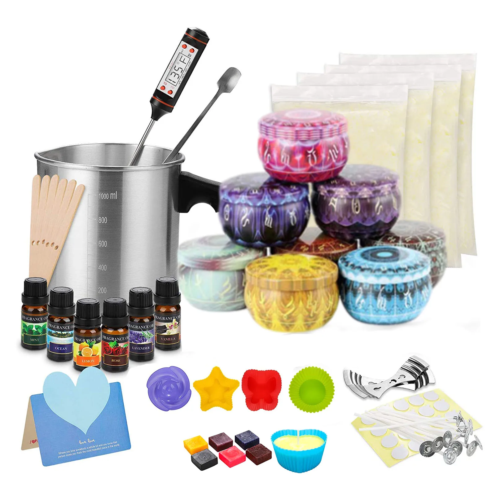 

51 шт. ручной работы Свеча делая инструменты DIY свечник гаджет для изготовления свечей комплект поставки