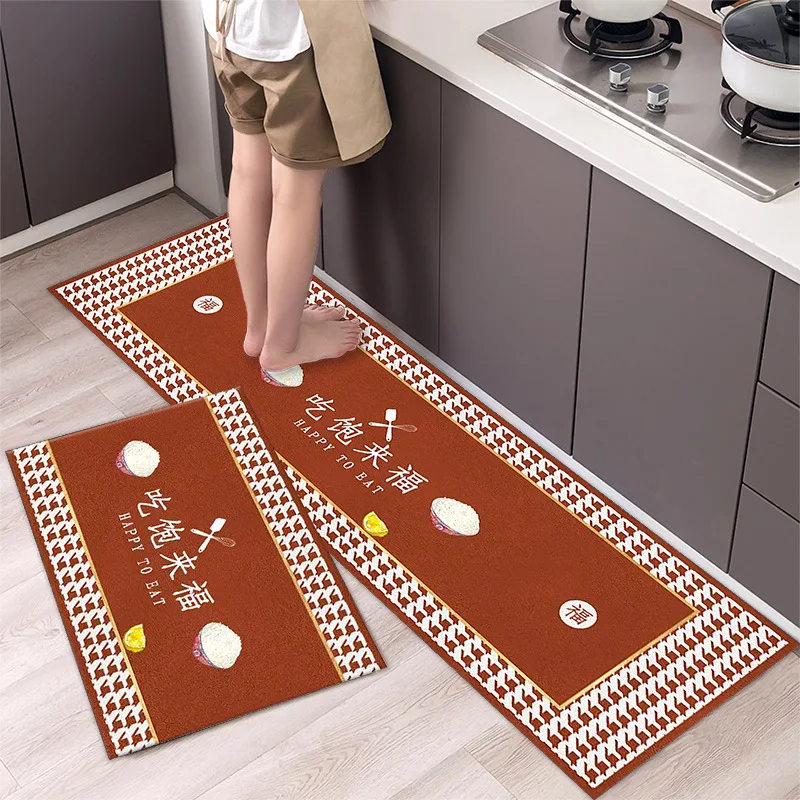 fashionable simple nordic style kitchen floor mat household carpet long strip door mat modern home decor free global shipping