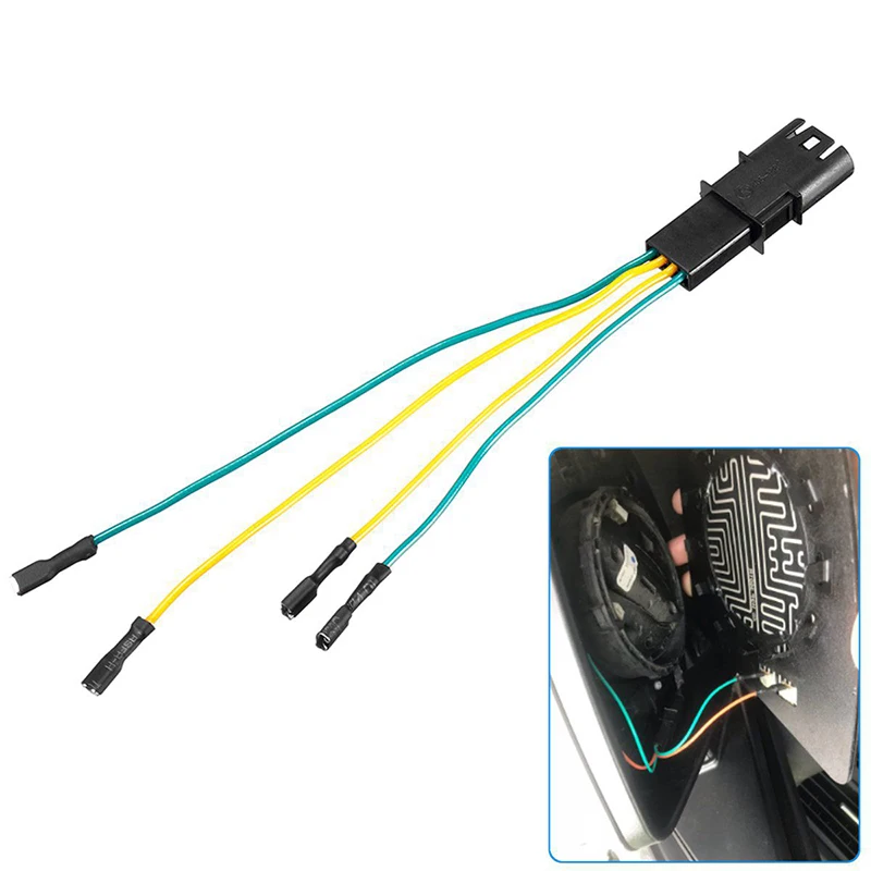 4 контакта 12V боковое зеркало Функция нагрева Соединительный кабель провод для BMW