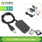 PzzPss новый 3-в-1 USB 2,0 для IDE  SATA 2,5, 3,5 дюйма, жесткий диск HDD SSD 480
