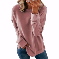 new solid sweatshirts women casual loose long sleeve 2020 fall hoodie plus size streetwear tops ladies pullovers black pink gray