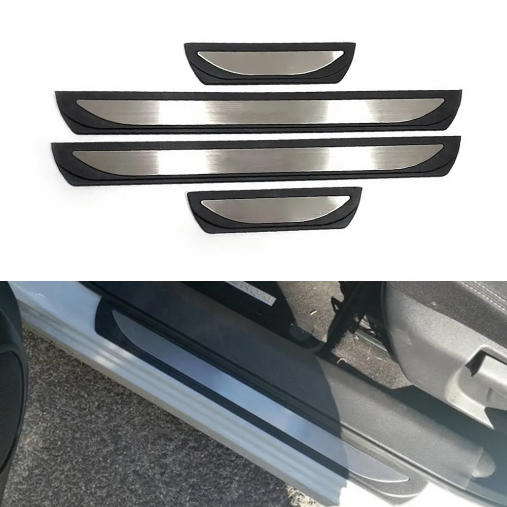 

For Nissan Qashqai J11 2016 2017 2018 2019 2020 2021 4pcs Door Sill Scuff Plate Anti Scratch Scuff Pedal Guards Cover